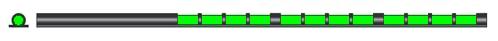 Мушка оптоволоконная модели Sportshooting EasyHit (2.5 mm x 131 mm - Green).